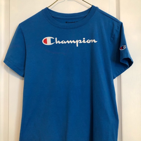 Short sleeve blue Champion T-shirt - size Small - Picture 1 of 1
